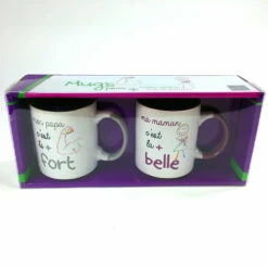Coffret 2 Mugs Papa Maman -Cadeau boutique coffret 2 mugs papa maman 3