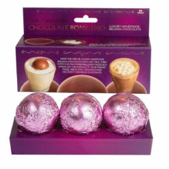 Coffret 3 Bombes Chocolat Chaud Guimauve -Cadeau boutique coffret 3 bombes chocolat chaud guimauve 2