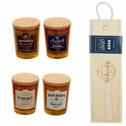 Coffret 4 Bougies Whisky -Cadeau boutique coffret 4 bougies whisky 3