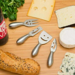 Coffret 4 Couverts à Fromage Sourire -Cadeau boutique coffret 4 couverts a fromage sourire 2