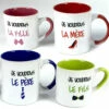 Coffret 4 Mugs La Famille 1 Coffret 4 Mugs La Famille -Cadeau boutique coffret 4 mugs la famille