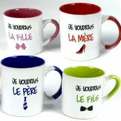 Coffret 4 Mugs La Famille
