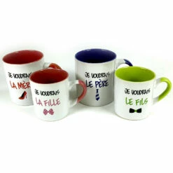 Coffret 4 Mugs La Famille 10 Coffret 4 Mugs La Famille -Cadeau boutique coffret 4 mugs la famille 3