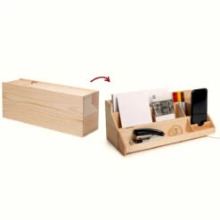 Coffret à Bouteille Transformable En Organiseur De Bureau -Cadeau boutique coffret a bouteille transformable en organiseur de bureau 4