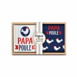 Coffret Mug Chaussettes Papa Poule -Cadeau boutique coffret mug chaussettes papa poule 3