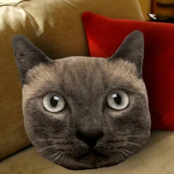 Coussin Tête De Chat Réaliste -Cadeau boutique coussin tete de chat realiste 1