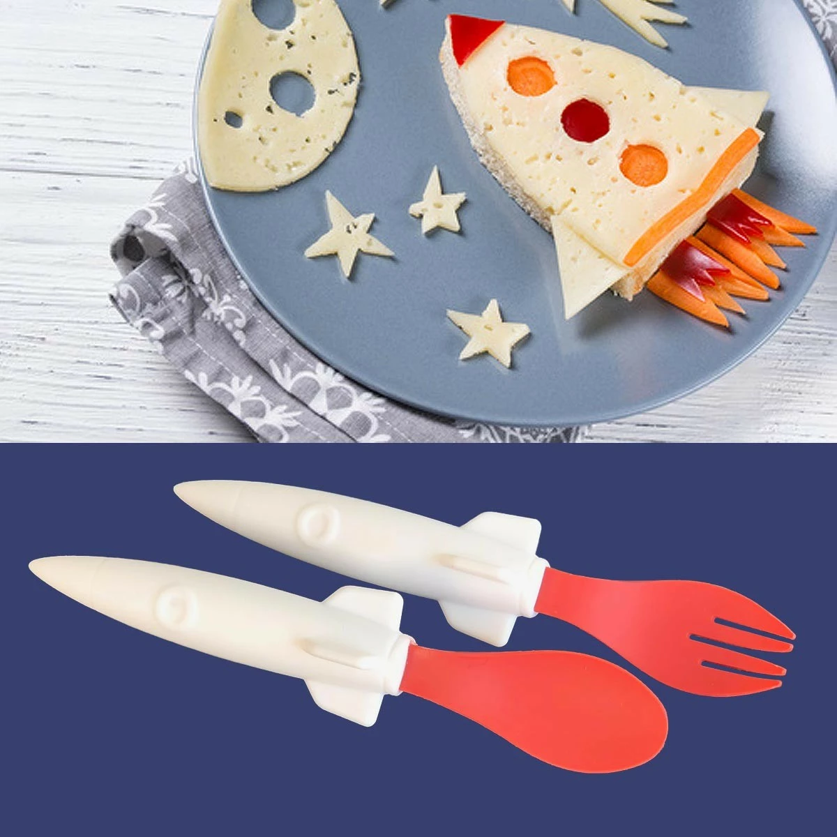 Couverts Fusée Pour Enfant 3 Couverts Fusée Pour Enfant