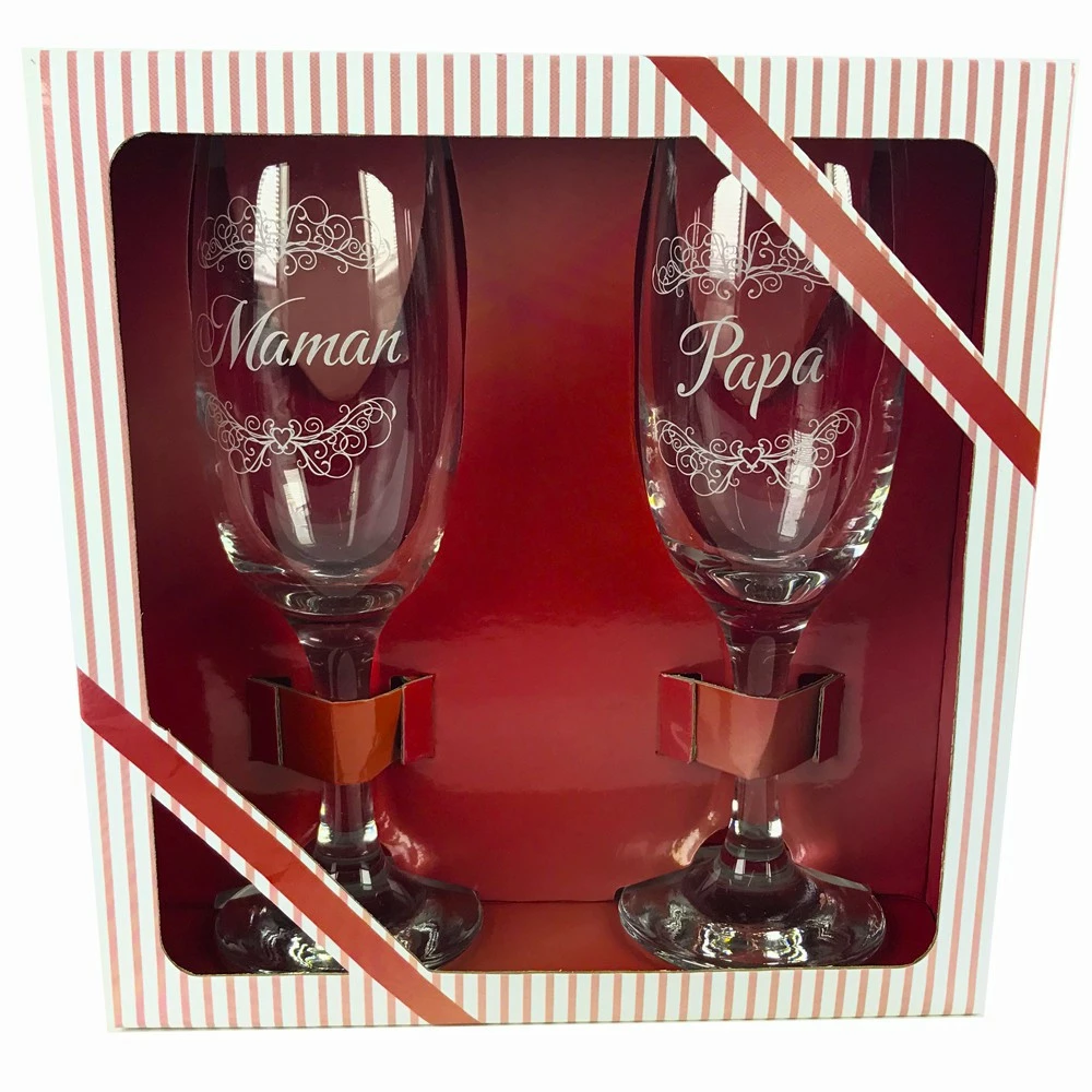 Duo Flûtes à Champagne Maman Et Papa 6 Duo Flûtes à Champagne Maman Et Papa – Image 4