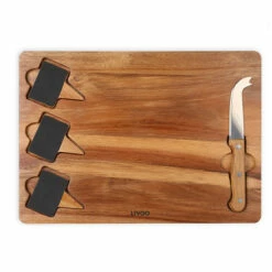 Ensemble Plateau à Fromage, Couteau Et Panneaux. 8 Ensemble Plateau à Fromage, Couteau Et Panneaux. -Cadeau boutique ensemble plateau a fromage couteau et panneaux 2
