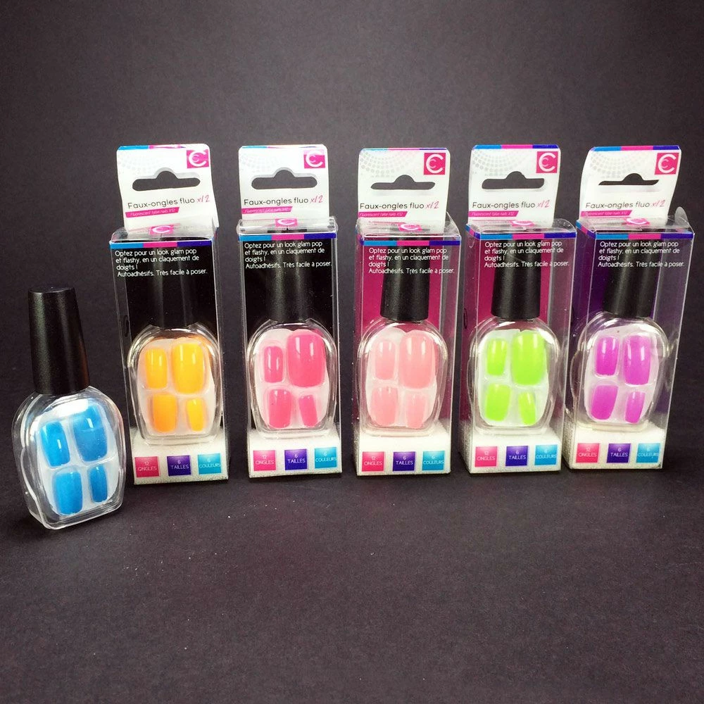 Faux-ongles Fluo Adhésifs 4 Faux-ongles Fluo Adhésifs – Image 2