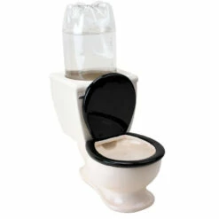 Gamelle En Forme De WC -Cadeau boutique gamelle pour animaux en forme de wc toilettes 1