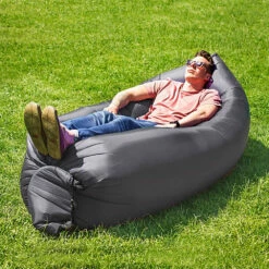 Hamac Sofa Auto-gonflant Gris Lunaire -Cadeau boutique hamac sofa auto gonflant gris lunaire 1