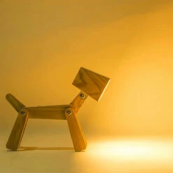 Lampe Bois Design Chien -Cadeau boutique lampe bois design chien 3