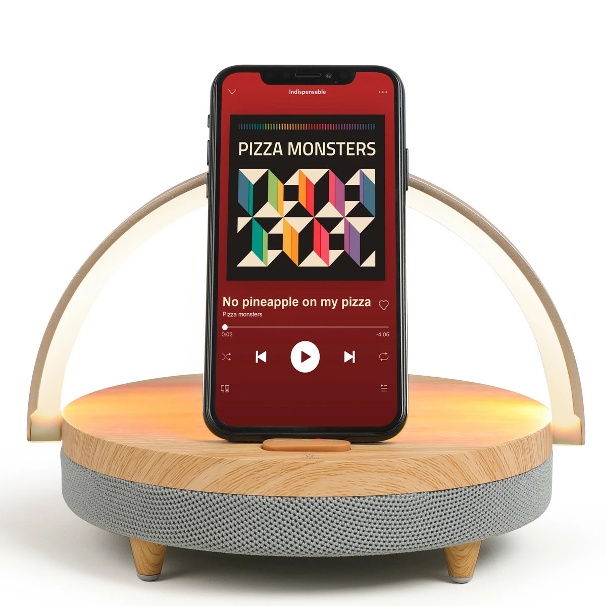 LIVOO Lampe De Chevet Enceinte LED Chargeur Induction Rapide 5 LIVOO Lampe De Chevet Enceinte LED Chargeur Induction Rapide – Image 3