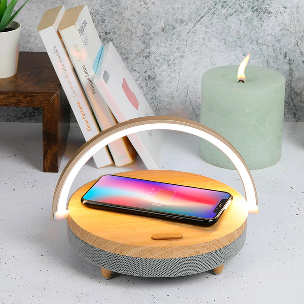 LIVOO Lampe De Chevet Enceinte LED Chargeur Induction Rapide 6 LIVOO Lampe De Chevet Enceinte LED Chargeur Induction Rapide – Image 4