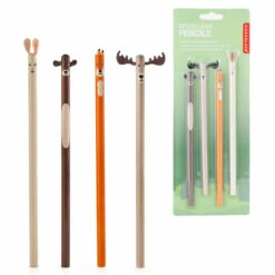 Lot De 4 Crayons Animaux De La Forêt -Cadeau boutique lot de 4 crayons animaux de la foret 2