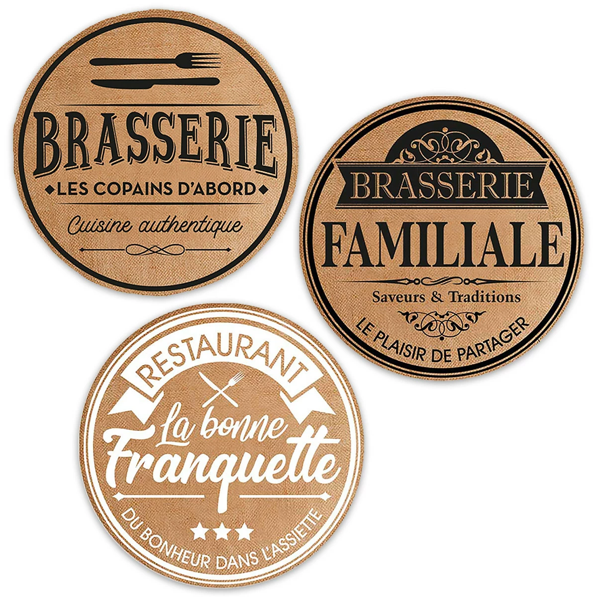 Lot De 6 Sets De Table Toile De Jute 4 Lot De 6 Sets De Table Toile De Jute – Image 2