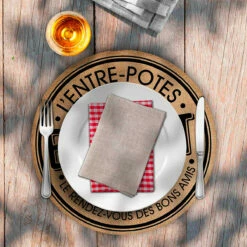 Lot De 6 Sets De Table Toile De Jute