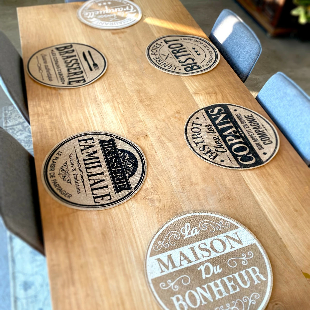 Lot De 6 Sets De Table Toile De Jute 6 Lot De 6 Sets De Table Toile De Jute – Image 4