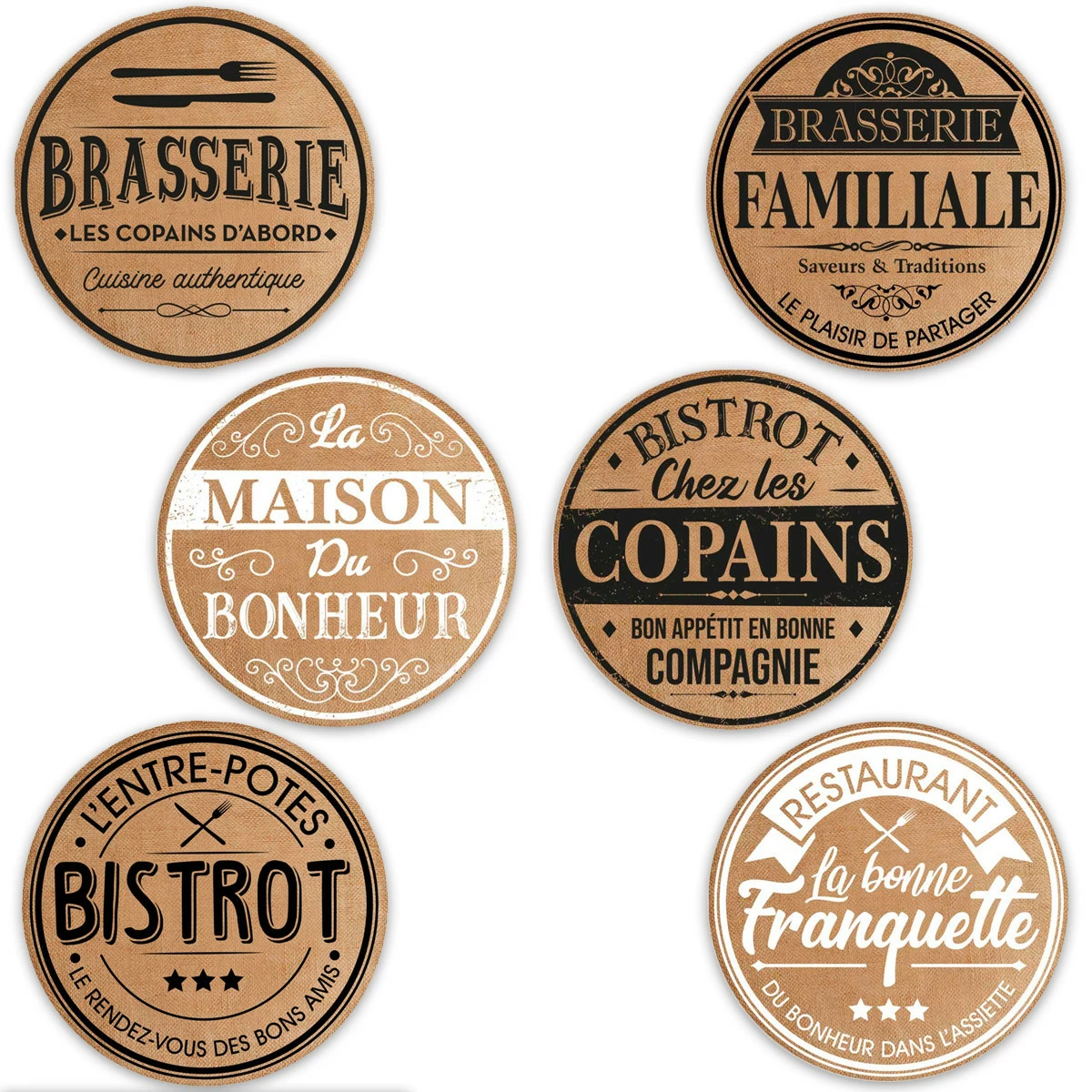 Lot De 6 Sets De Table Toile De Jute 7 Lot De 6 Sets De Table Toile De Jute – Image 5