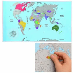 Out Of The Blue Mappemonde à Gratter -Cadeau boutique mappemonde a gratter 1