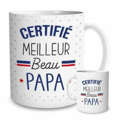 Mug Certifié Meilleur Beau Papa 5 Mug Certifié Meilleur Beau Papa -Cadeau boutique mug certifie meilleur beau papa 1