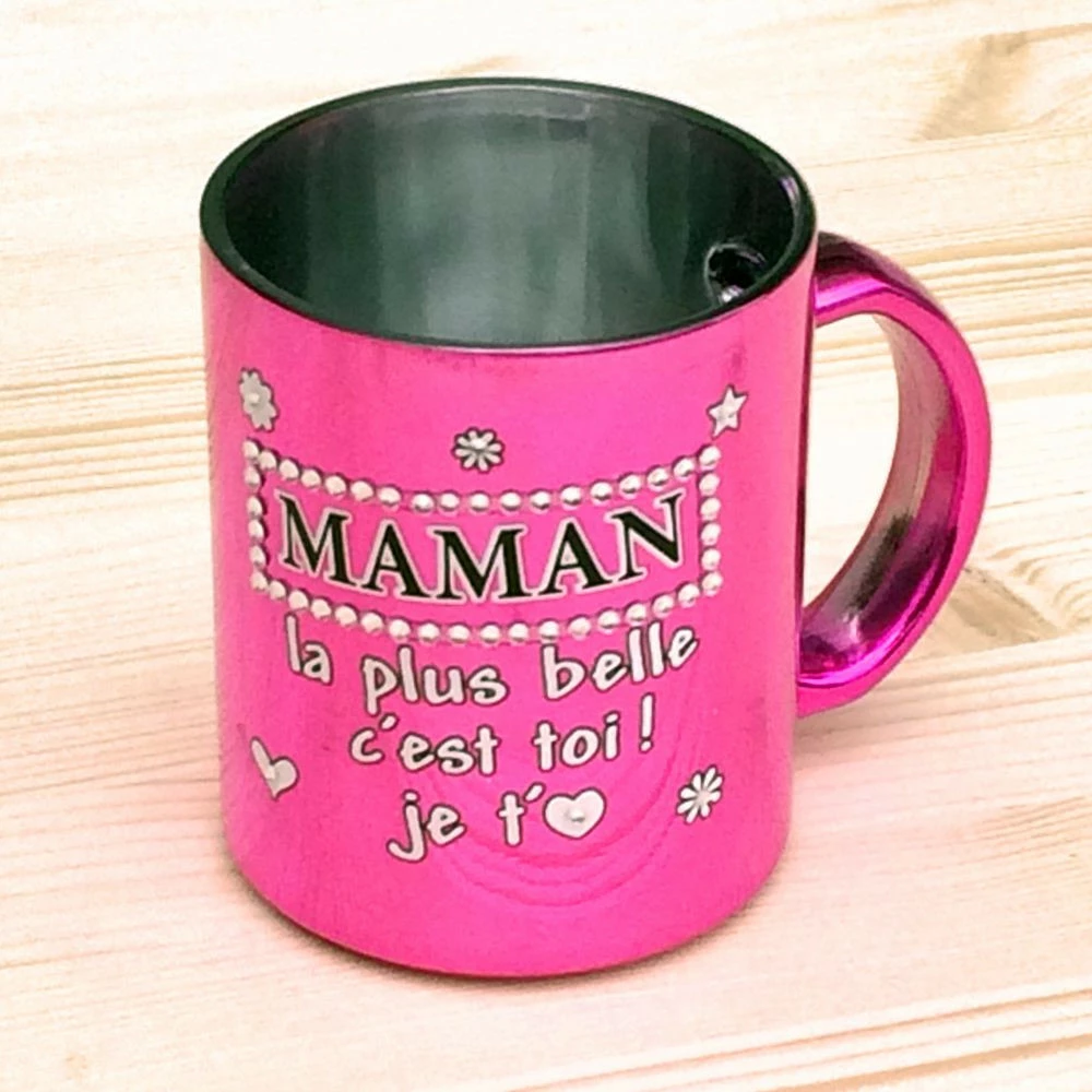Mug Métallisé Strass MAMAN 5 Mug Métallisé Strass MAMAN – Image 3
