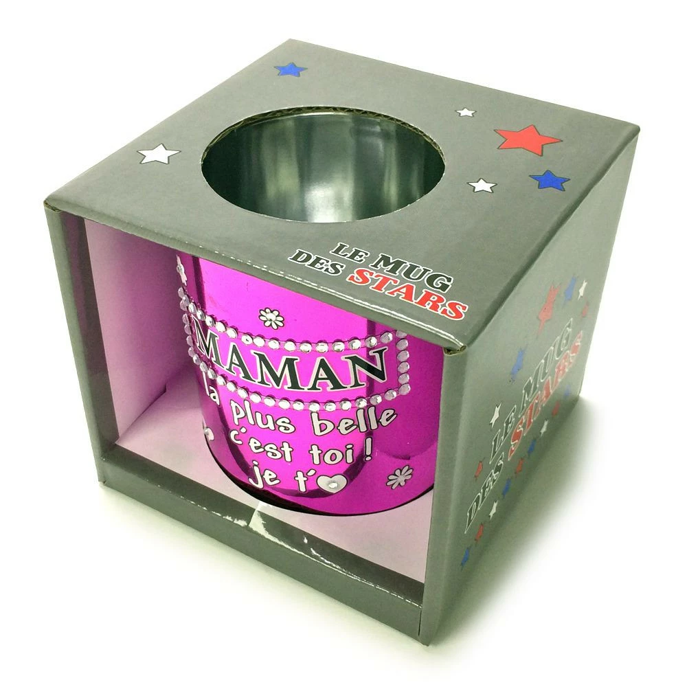 Mug Métallisé Strass MAMAN 3 Mug Métallisé Strass MAMAN