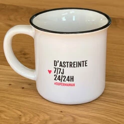 Mug D'astreinte 7/7J 24/24H, SuperMaman -Cadeau boutique mug supermaman d astreinte 1