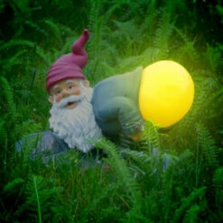 Nain De Jardin "lune" Solaire -Cadeau boutique nain de jardin lune solaire 1