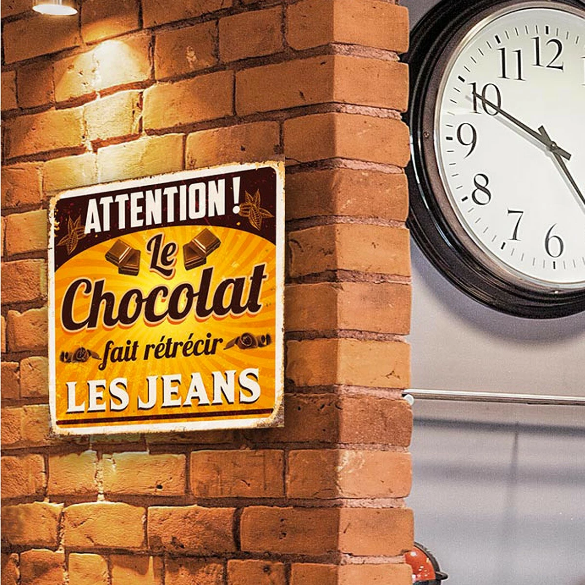 Plaque Métal Humour Chocolat 5 Plaque Métal Humour Chocolat – Image 3