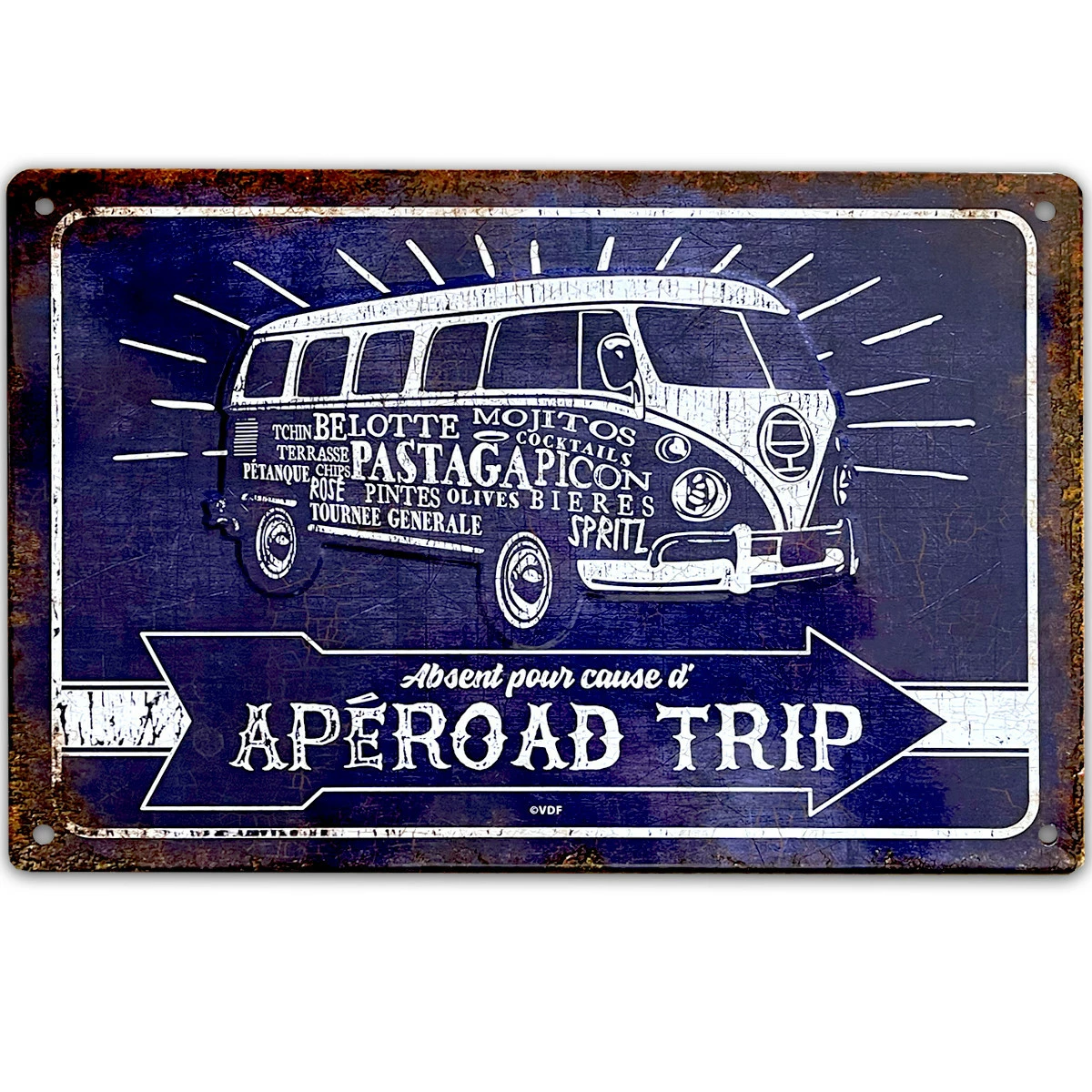 Plaque Métal Rétro Aperoad Trip 4 Plaque Métal Rétro Aperoad Trip – Image 2