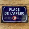 Plaque Métal Rétro Place De L'apéro -Cadeau boutique plaque metal retro place de l apero