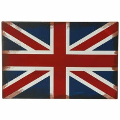 2 Plaques Métal Vintage Drapeau -Cadeau boutique plaques metal vintage drapeau 1