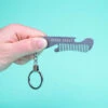 Porte-clés Peigne à Barbe Et Décapsuleur -Cadeau boutique porte cles peigne a barbe et decapsuleur