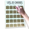 Poster à Gratter Les 25 Choses à Faire Cette Année -Cadeau boutique poster a gratter les 25 choses a faire cette annee