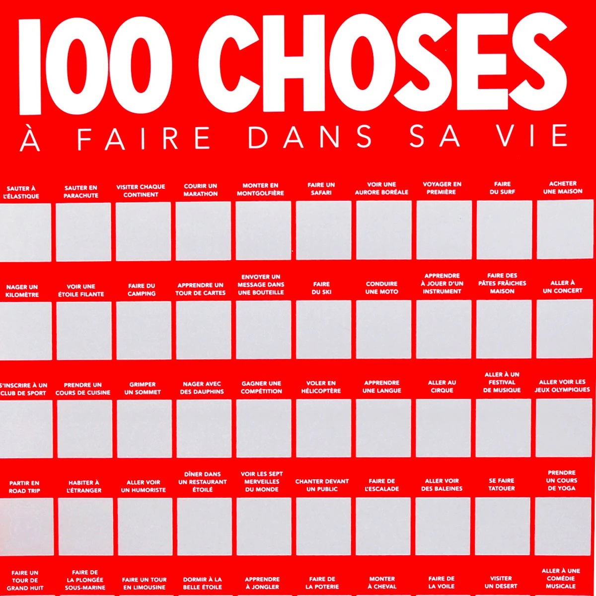 Poster BD à Gratter 100 Choses à Faire Dans Sa Vie 4 Poster BD à Gratter 100 Choses à Faire Dans Sa Vie – Image 2
