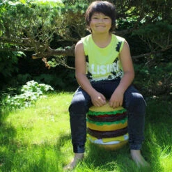 Pouf Hamburger En Résine