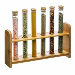 Présentoir Bambou Et Ses Tubes à épices -Cadeau boutique presentoir bambou et ses tubes a epices 3