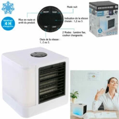 Rafraîchisseur D'air USB Lumineux -Cadeau boutique rafraichisseur d air usb lumineux 5