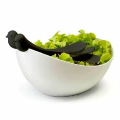 Saladier Couverts Oiseaux. 6 Saladier Couverts Oiseaux. -Cadeau boutique saladier couverts oiseaux 2