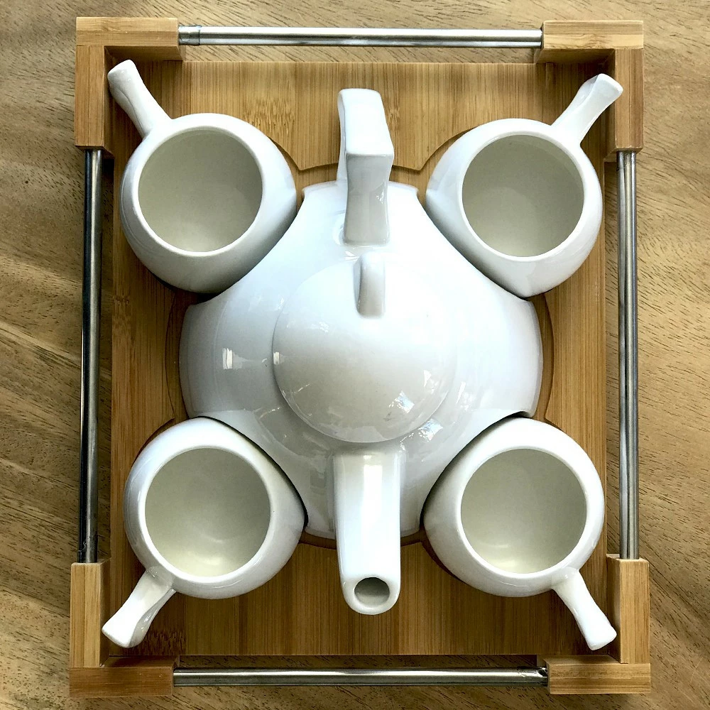 Service à Thé Sur Plateau Bambou 4 Service à Thé Sur Plateau Bambou – Image 2