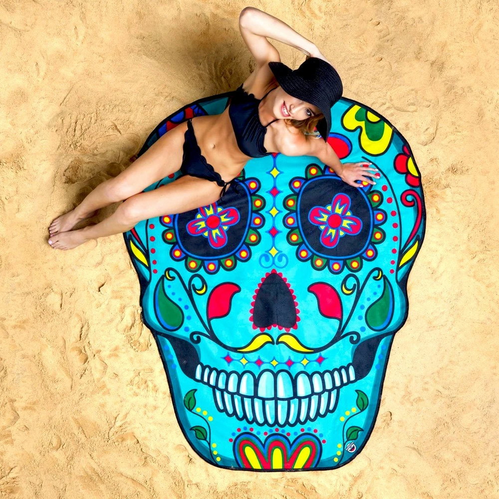 Serviette De Plage Géante Tête De Mort 4 Serviette De Plage Géante Tête De Mort – Image 2