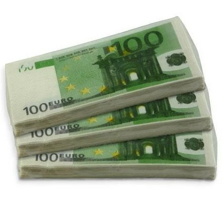 Serviettes De Table PAPIER Billets De 100 Euros 4 Serviettes De Table PAPIER Billets De 100 Euros – Image 2