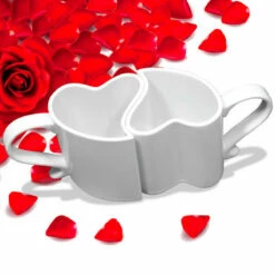 Set De 2 Mugs Coeur -Cadeau boutique set de 2 mugs coeur 2