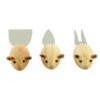 KIKKERLAND Set De 3 Couteaux à Fromage Souris 2 KIKKERLAND Set De 3 Couteaux à Fromage Souris -Cadeau boutique set de 3 couteaux a fromage souris