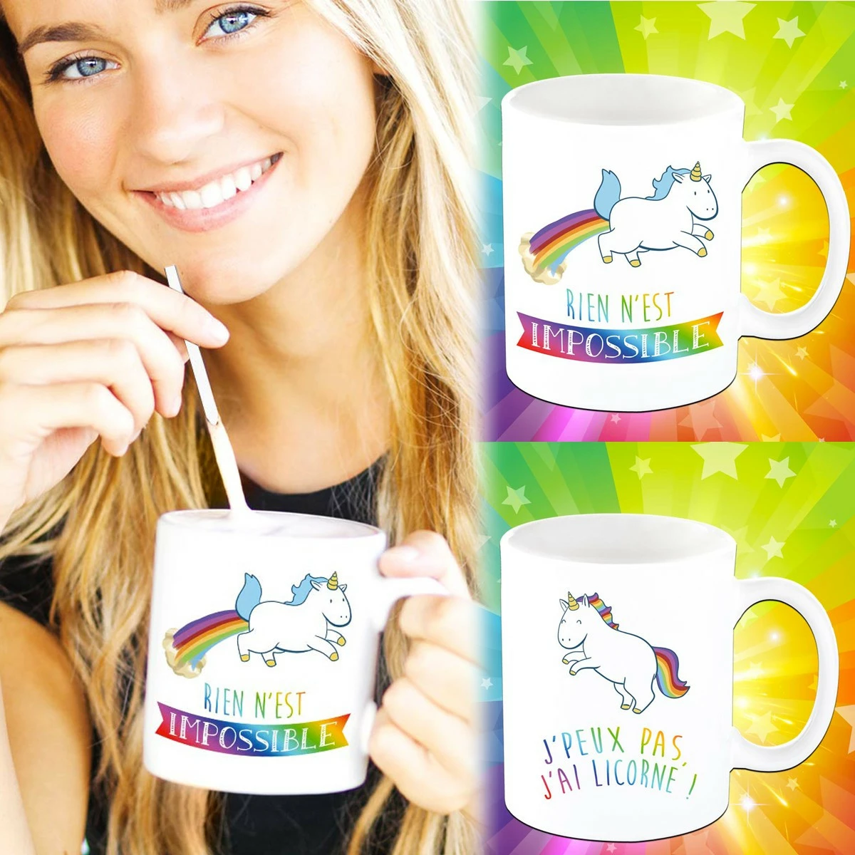 Set 2 Mugs Licorne 4 Set 2 Mugs Licorne – Image 2