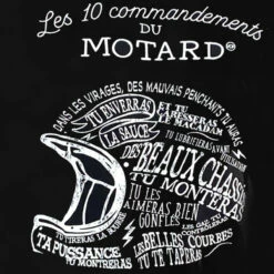 T-shirt "les 10 Commandements Du Motard" L -Cadeau boutique t shirt les 10 commandements du motard taille l 1