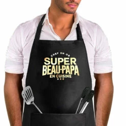 Tablier Super Beau-Papa En Cuisine -Cadeau boutique tablier super beau papa en cuisine 2