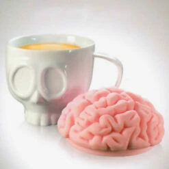 Tasse Tête De Mort Et Son Couvercle Cerveau -Cadeau boutique tasse tete de mort et son couvercle cerveau 2
